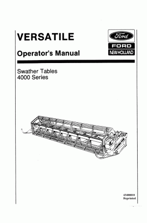 New Holland 4000 Operator`s Manual