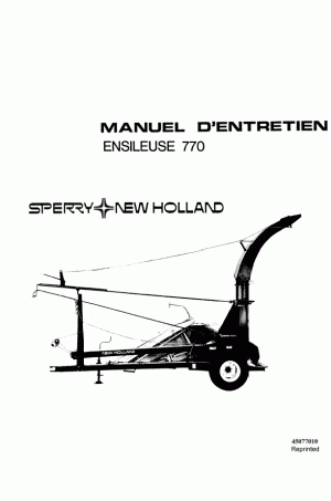 New Holland 770 Operator`s Manual