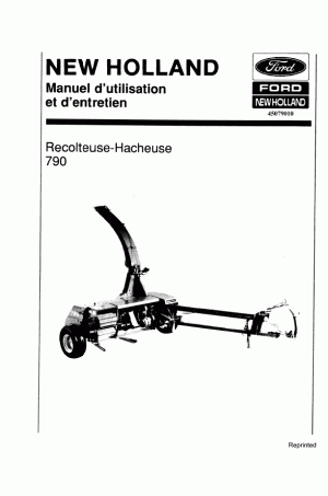 New Holland 790 Operator`s Manual