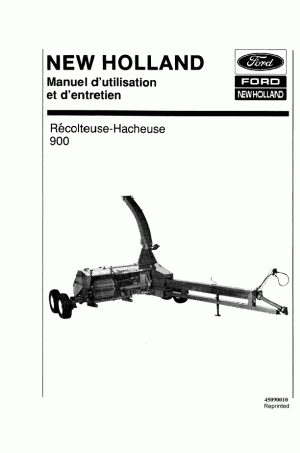 New Holland 900 Operator`s Manual