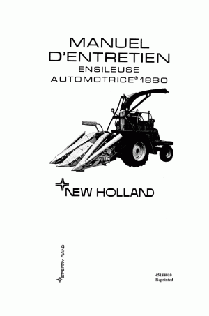 New Holland 1880 Operator`s Manual