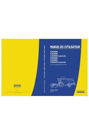 New Holland CX5080, CX5090, CX6080, CX6090 Operator`s Manual