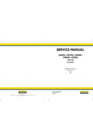 New Holland CR6090, CR7090, CR8080, CR8090, CR9090 Service Manual