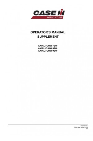 Case IH Axial-Flow 7240, Axial-Flow 8240, Axial-Flow 9240 Operator`s Manual