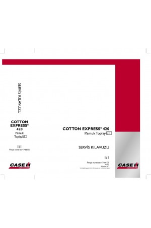 Case IH Cotton Express 420 Service Manual