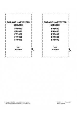 New Holland FR9040, FR9050, FR9060, FR9080, FR9090 Service Manual