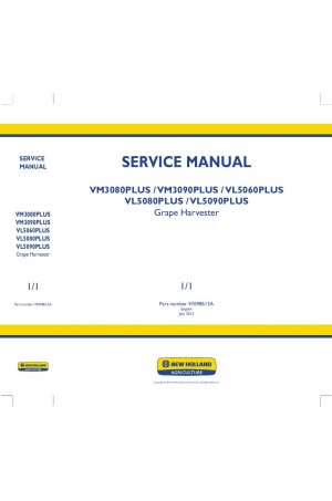 New Holland VL5060, VL5080, VL5090, VM3080, VM3090 Service Manual
