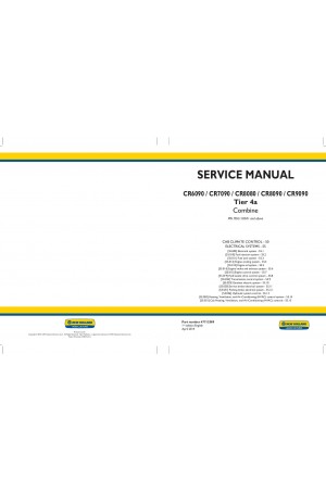 New Holland CR6090, CR7090, CR8080, CR8090, CR9090 Service Manual