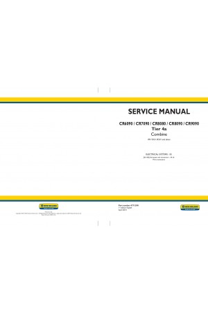 New Holland CR6090, CR7090, CR8080, CR8090, CR9090 Service Manual