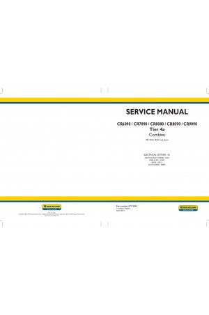 New Holland CR6090, CR7090, CR8080, CR8090, CR9090 Service Manual