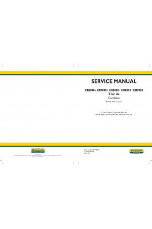 New Holland CR6090, CR7090, CR8080, CR8090, CR9090 Service Manual