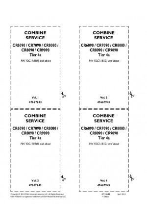 New Holland CR6090, CR7090, CR8080, CR8090, CR9090 Service Manual
