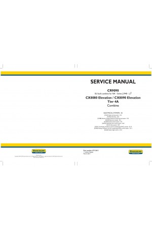 New Holland CR9090 Service Manual