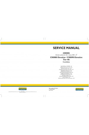 New Holland CR9090 Service Manual