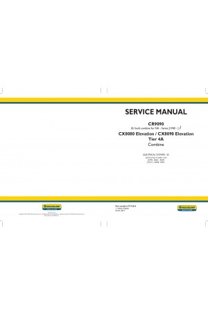 New Holland CR9090, CX8080 ELEVATION, CX8090 ELEVATION Service Manual