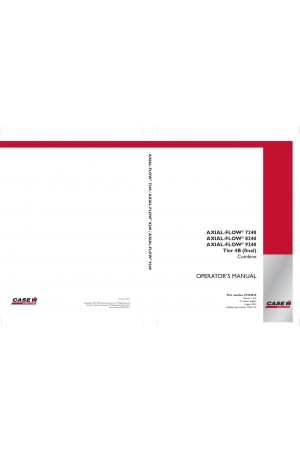 Case IH Axial-Flow 7240, Axial-Flow 8240, Axial-Flow 9240 Operator`s Manual