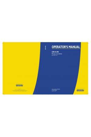 New Holland CR10.90 Operator`s Manual