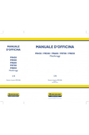 New Holland FR450, FR500, FR600, FR700, FR850 Service Manual