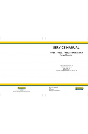 New Holland FR450, FR500, FR600, FR700, FR850 Service Manual