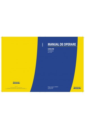New Holland CX8.90 Operator`s Manual