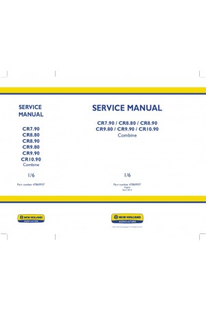 New Holland CR10.90, CR7.90, CR8.80, CR8.90, CR9.80, CR9.90 Service Manual