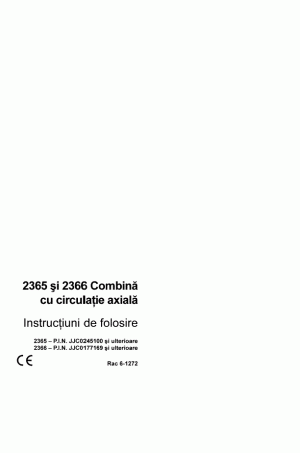 Case IH Axial-Flow 2365, Axial-Flow 2366 Operator`s Manual