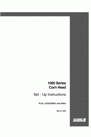 Case IH 1000 Operator`s Manual