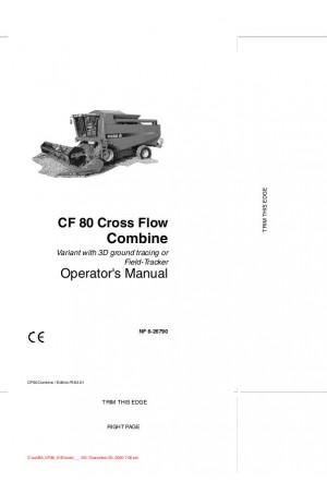 Case IH CF80 Operator`s Manual