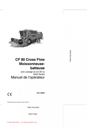 Case IH CF80 Operator`s Manual