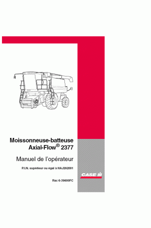 Case IH Axial-Flow 2377 Operator`s Manual