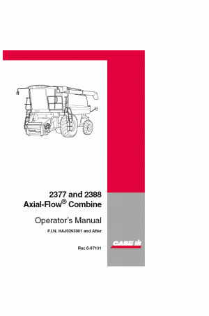 Case IH Axial-Flow 2377, Axial-Flow 2388 Operator`s Manual