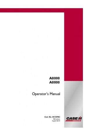 Case IH 8800 Operator`s Manual