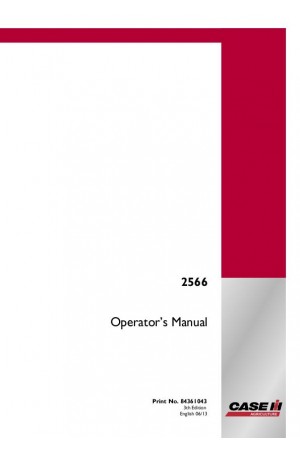 Case IH 2566 Operator`s Manual