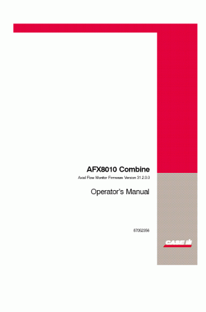 Case IH Axial-Flow 8010 Operator`s Manual