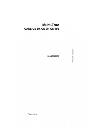 Case IH CS100 Pro, CS80 Pro, CS90 Pro Operator`s Manual