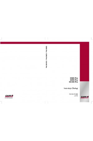 Case IH CS105 PRO, CS85 Pro, CS95 Pro Operator`s Manual