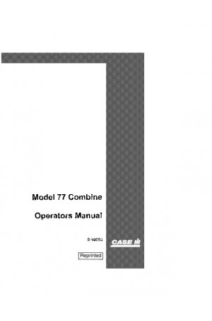 Case IH 77 Operator`s Manual