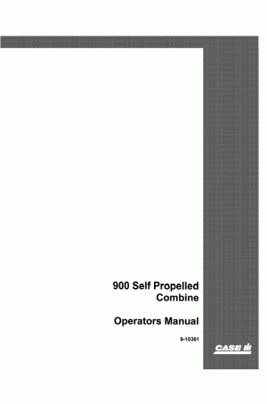 Case IH 900 Operator`s Manual