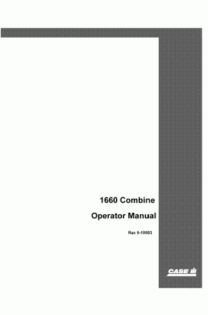 Case IH 1660 Operator`s Manual