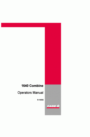 Case IH 1640 Operator`s Manual