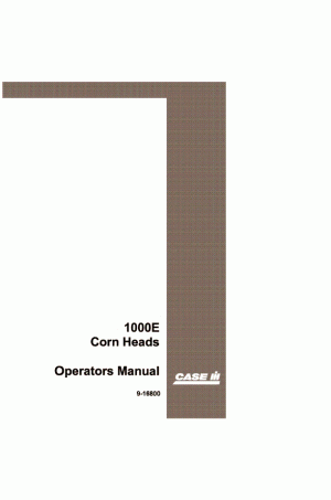 Case IH 1043E, 1053E, 1063E Operator`s Manual