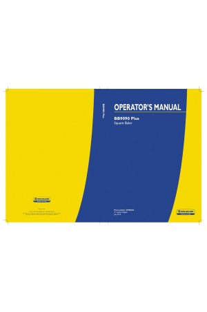 New Holland BB9090 Operator`s Manual