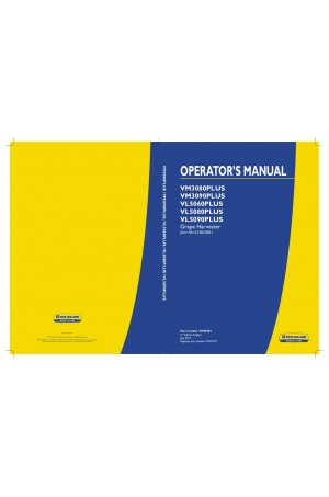 New Holland VL5060, VL5080, VL5090, VM3080, VM3090 Operator`s Manual