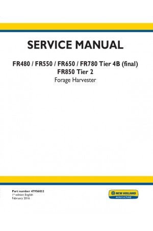 New Holland FR480, FR550, FR650, FR780, FR850 Service Manual