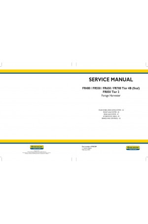 New Holland FR480, FR550, FR650, FR780, FR850 Service Manual