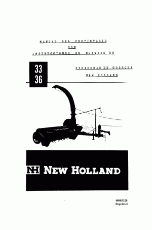 New Holland 33, 36 Operator`s Manual