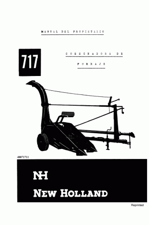 New Holland 717 Operator`s Manual