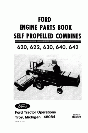 New Holland 620, 622, 630, 640, 642, S Parts Catalog