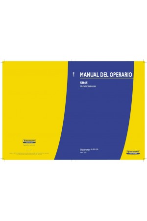 New Holland SB65 Operator`s Manual