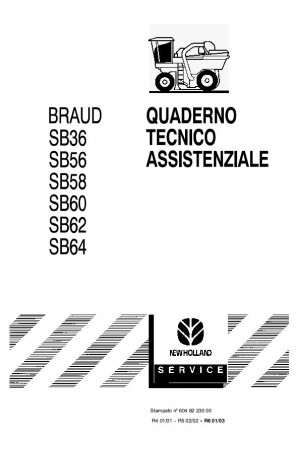 New Holland SB36, SB56, SB58, SB60, SB62, SB64 Service Manual